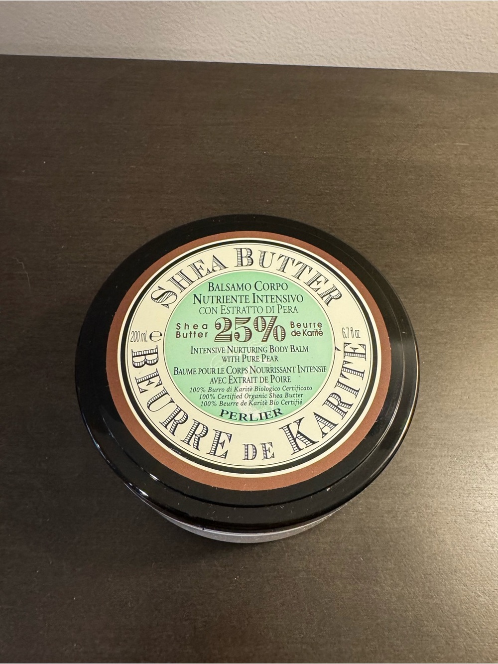 Perlier Shea Butter Intensive Nourishing Body Balm Pure Pear 200 ml 6.7 oz NEW